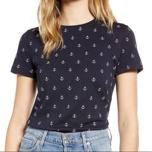 1901 Anchors Print TShirt Size Medium